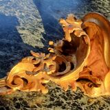 Golden wall shelf in Rococo style from the 1950s.