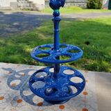 Blue enamelled cast iron egg holder 60s/70s
