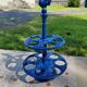 Blue enamelled cast iron egg holder 60s/70s