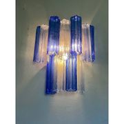 Contemporary Blue Bicolor “Tronchi” Wall Sconce in Venini Style