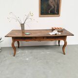 19th century walnut drapery table 2m1