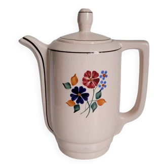 Cafetière vintage rose imprimé fleurs