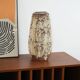 Beige ceramic vase, German design, 1960s, made in West Germany