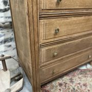 Superb 4-drawer chest of drawers from the 50s in raw wood