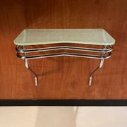 Console acier et verre givré