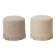 Pair of wool poufs