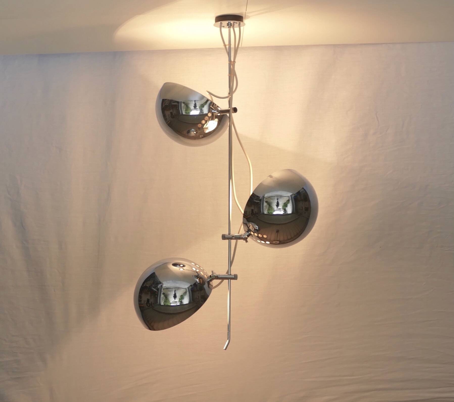 Rare A25 Alain Richard pendant light, Disderot edition, 1960