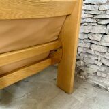 Leather and wood lounge of the Maison Regain 1950s/60s