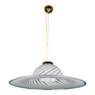 Swirling Murano glass pendant lamp, Italy, 1970s