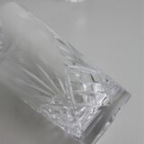 Set of 5 chiseled crystal glasses