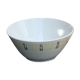 Salad bowl in BadonViller earthenware, yellow and black geometric patterns, design and vintage