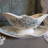 French vintage sauce boat, Anémone, from L. Bertrand, Bordeaux