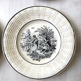 Set of 12 "Les Mois" dessert plates by Digoin Sarreguemines