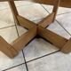 Table basse d’appoint scandinave en bois plateau pivotant vintage 50s