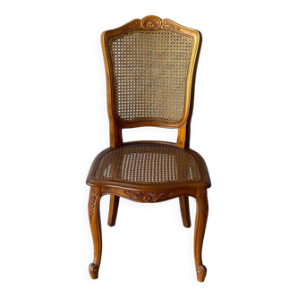 Louis XV style cane chair stamped Baumann France