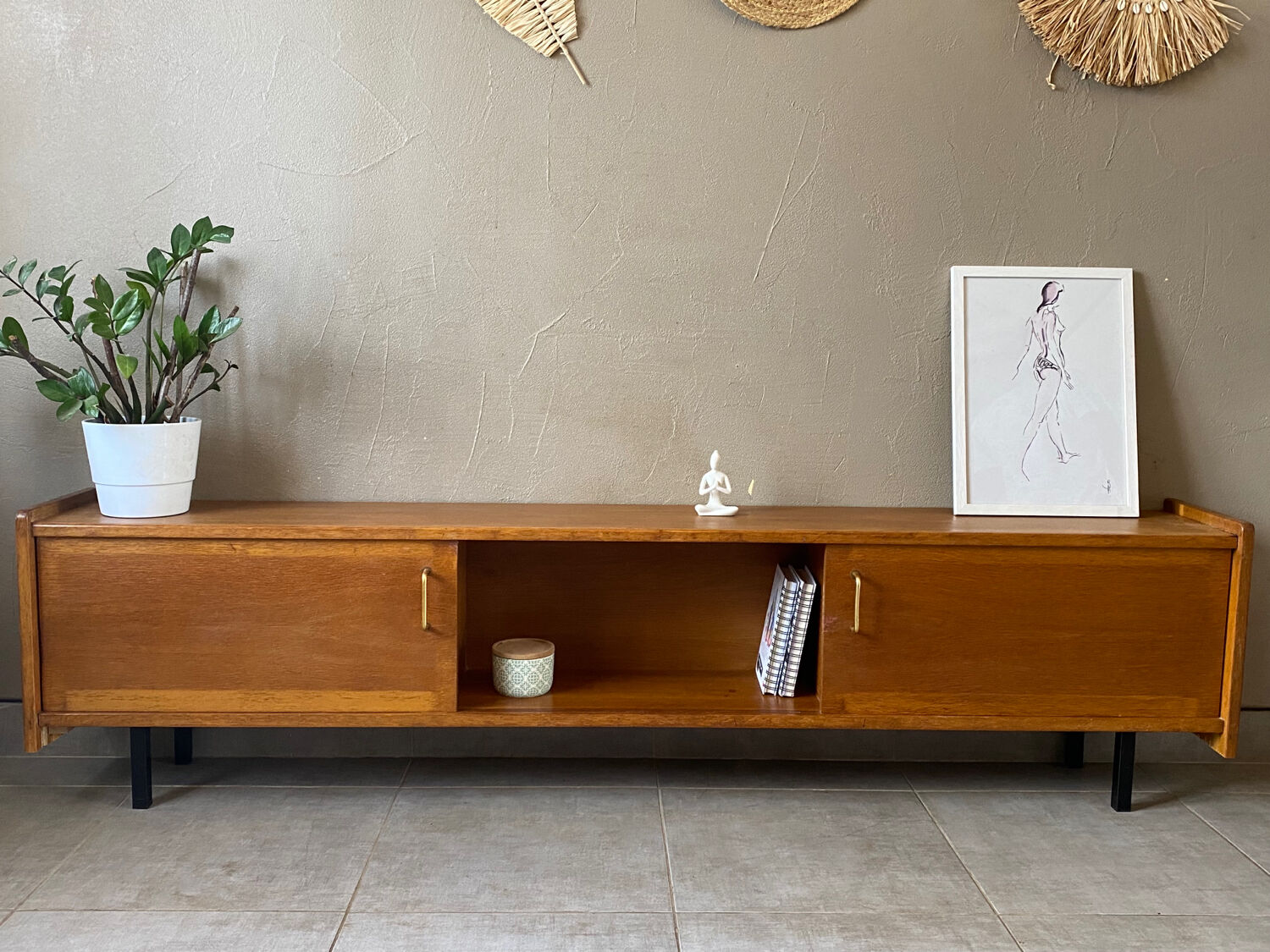 Vintage wooden row from the 50s-60s
