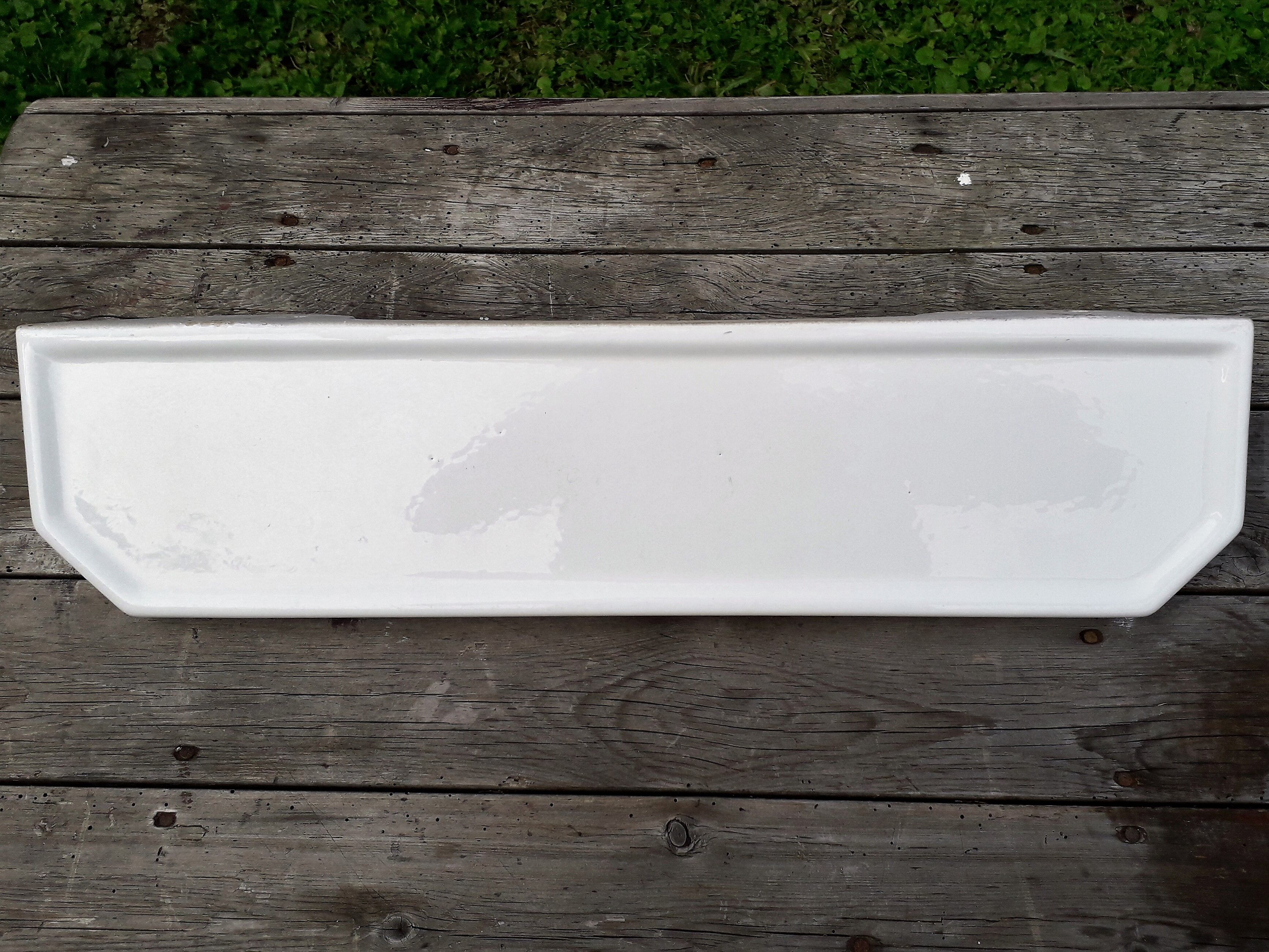 White ceramic shelf 1914 - 60x15cm