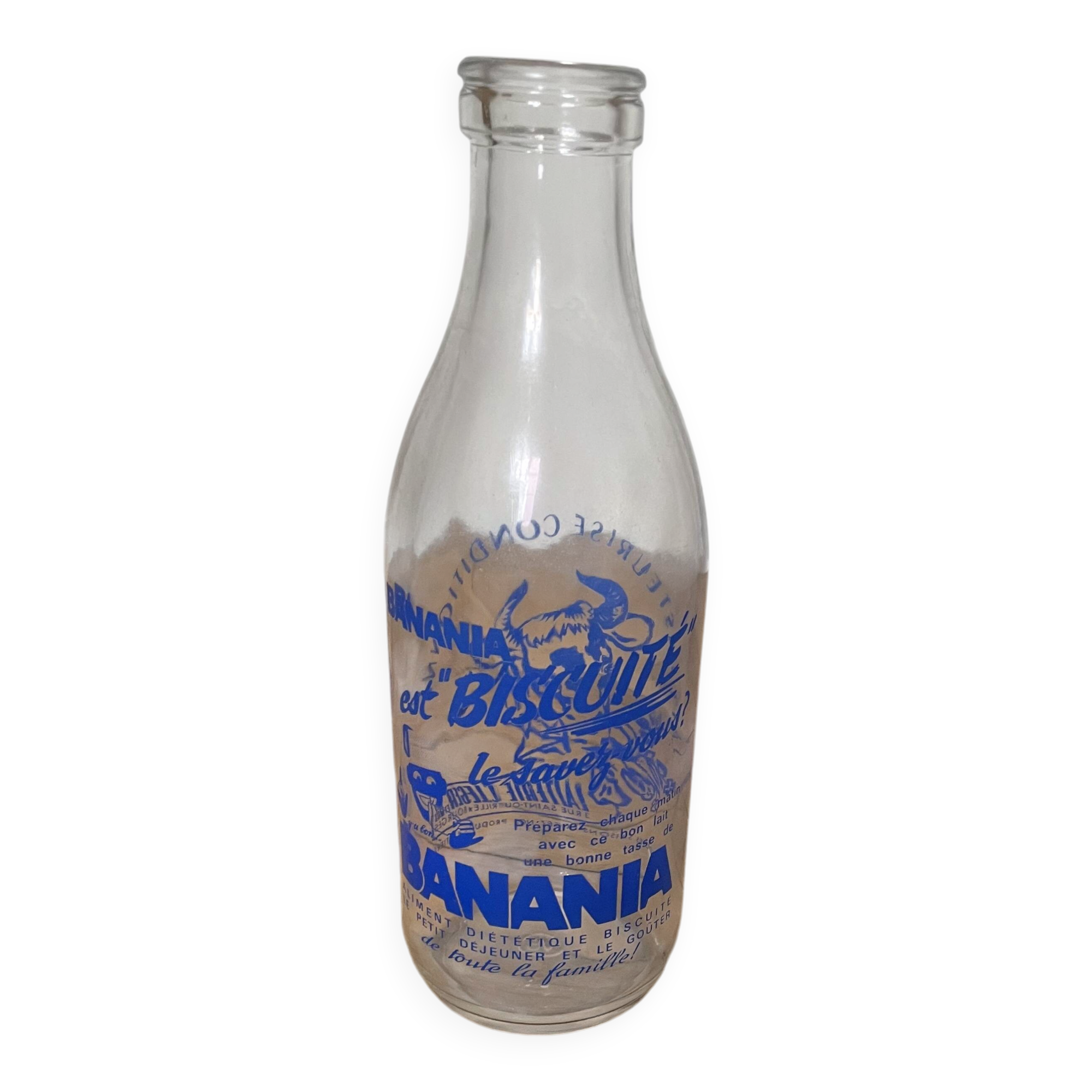 vintage Banania milk bottle 251006