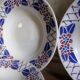 Six old plates in Sarreguemines of the "Turbigo" service