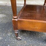 Vintage serving trolley dessert bar cart on wheels with wooden drawer m