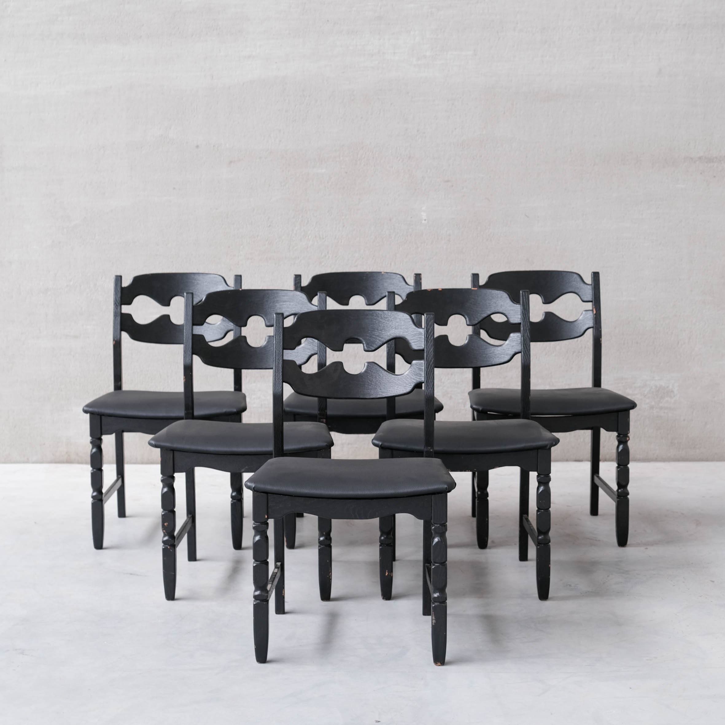 Oak Danish Dining Chairs production Nyrup Mobelfabrik