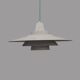 Vintage David Mogensen White Pendant Lamp, Super Light A/S, Danish Mid-Cent