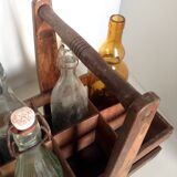 Old bottle wooden door