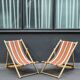 Paire de chaises longues années 70 vintage