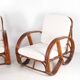 Paire de fauteuils en rotin « bretzels »