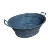 Bassine en zinc  galva 50 litres vintage