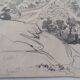 Félix BENOIST, Presumed View of Grasse. Pencil drawing, 19th century.