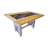 vintage modular table in oak GILLERME and CHAMBRON