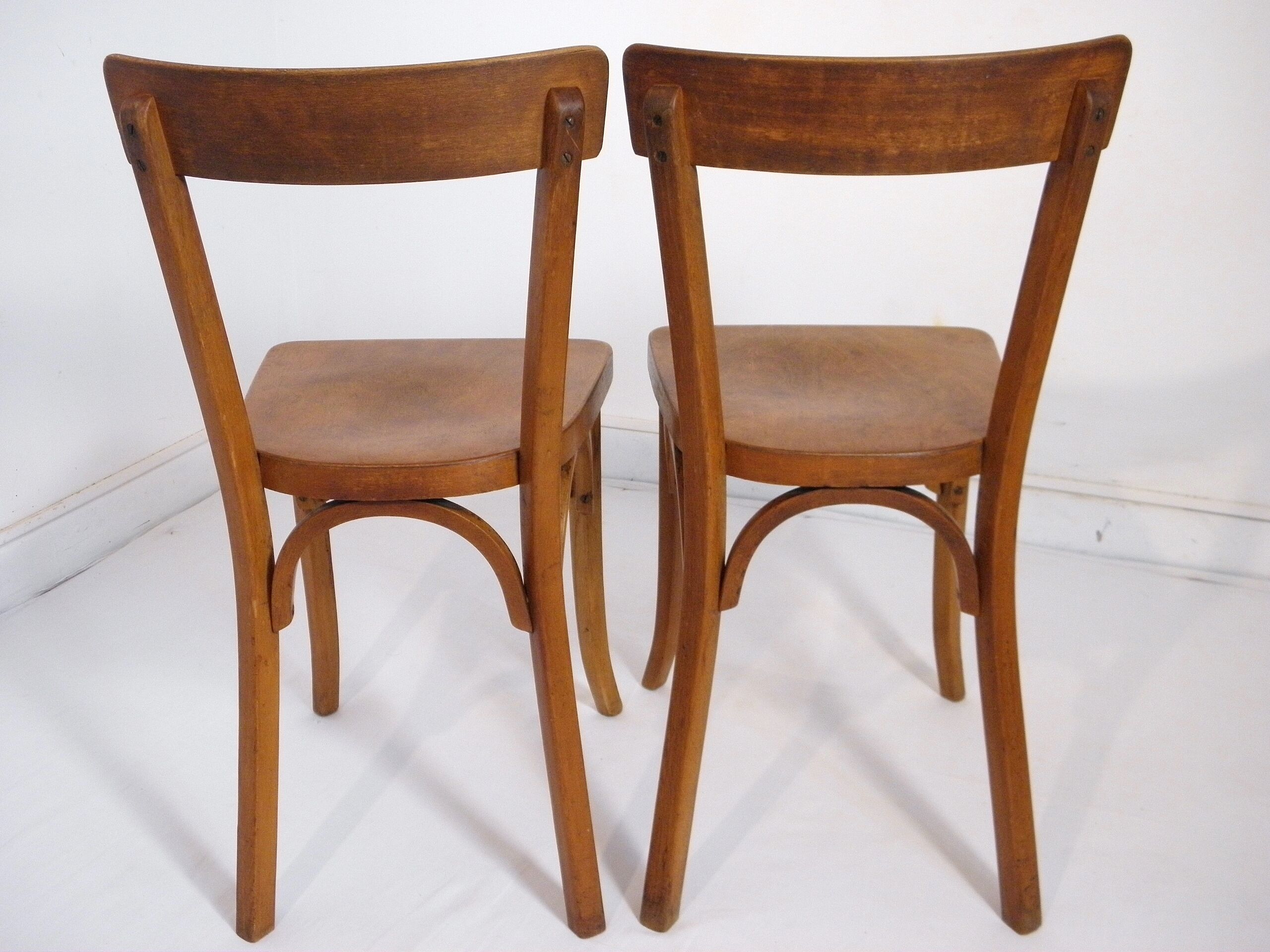 Pair of Baumann bistro chairs