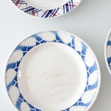 Lot of 6 vintage assorted blue and white St. amand plates