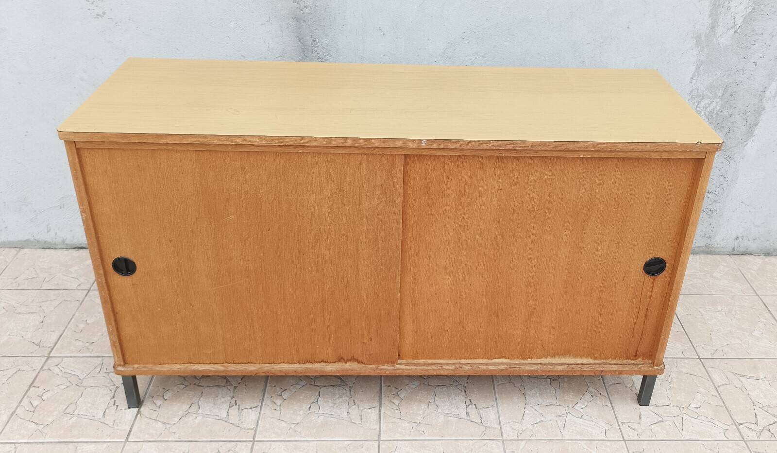Enfilade vintage buffet d'école en chêne
