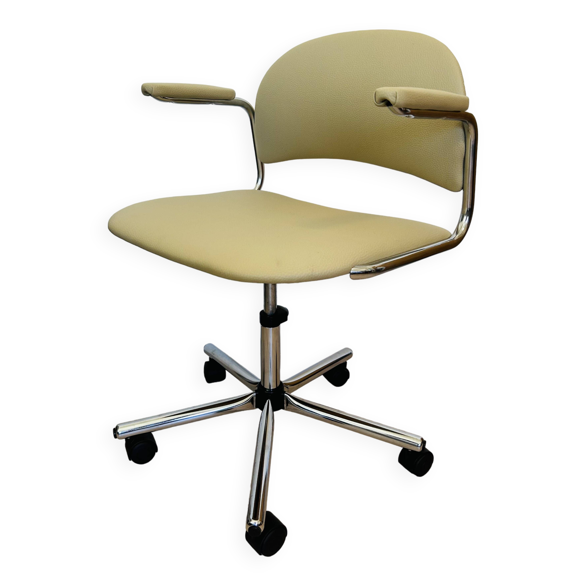 Vintage Light Olive Office Chair by Kovona Model K-107 from Czechoslovakia 1970’s