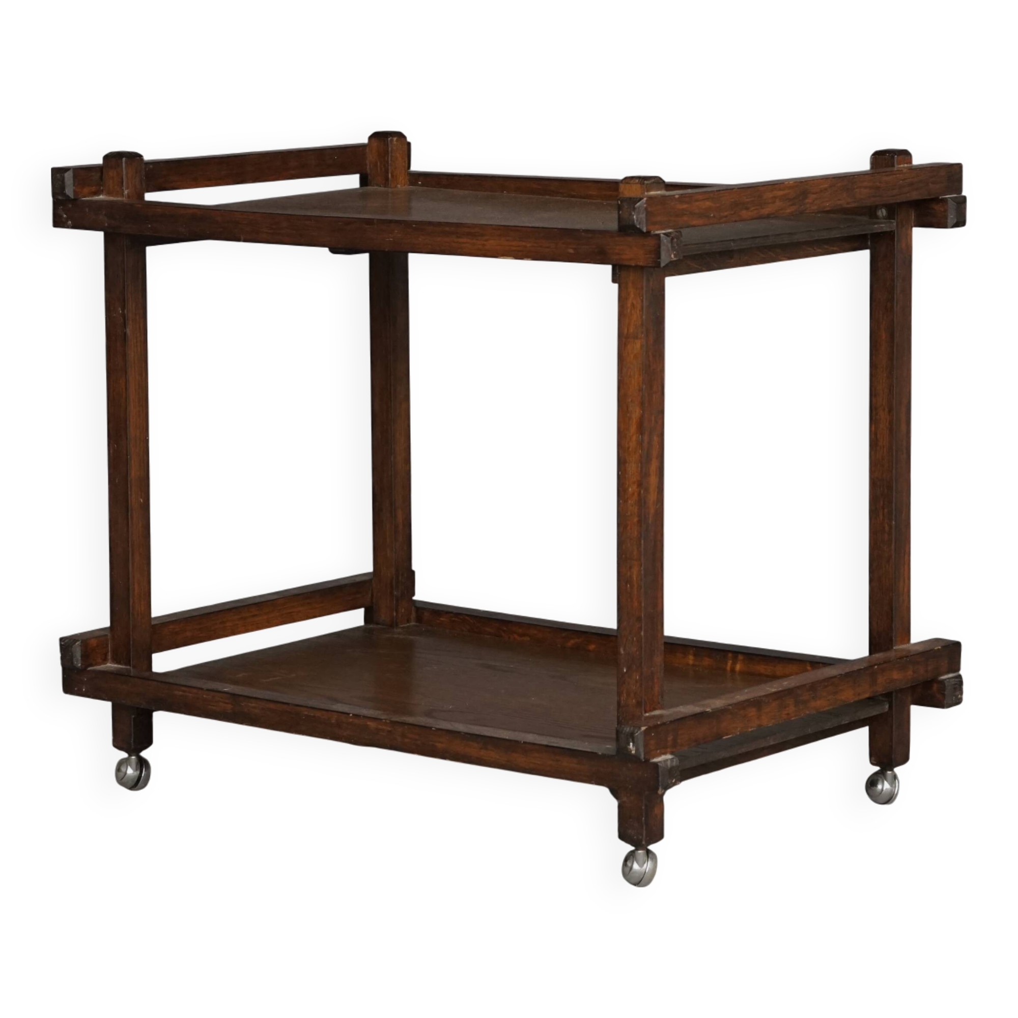 Desserte au thé hollandais moderniste en chêne. Années 1950