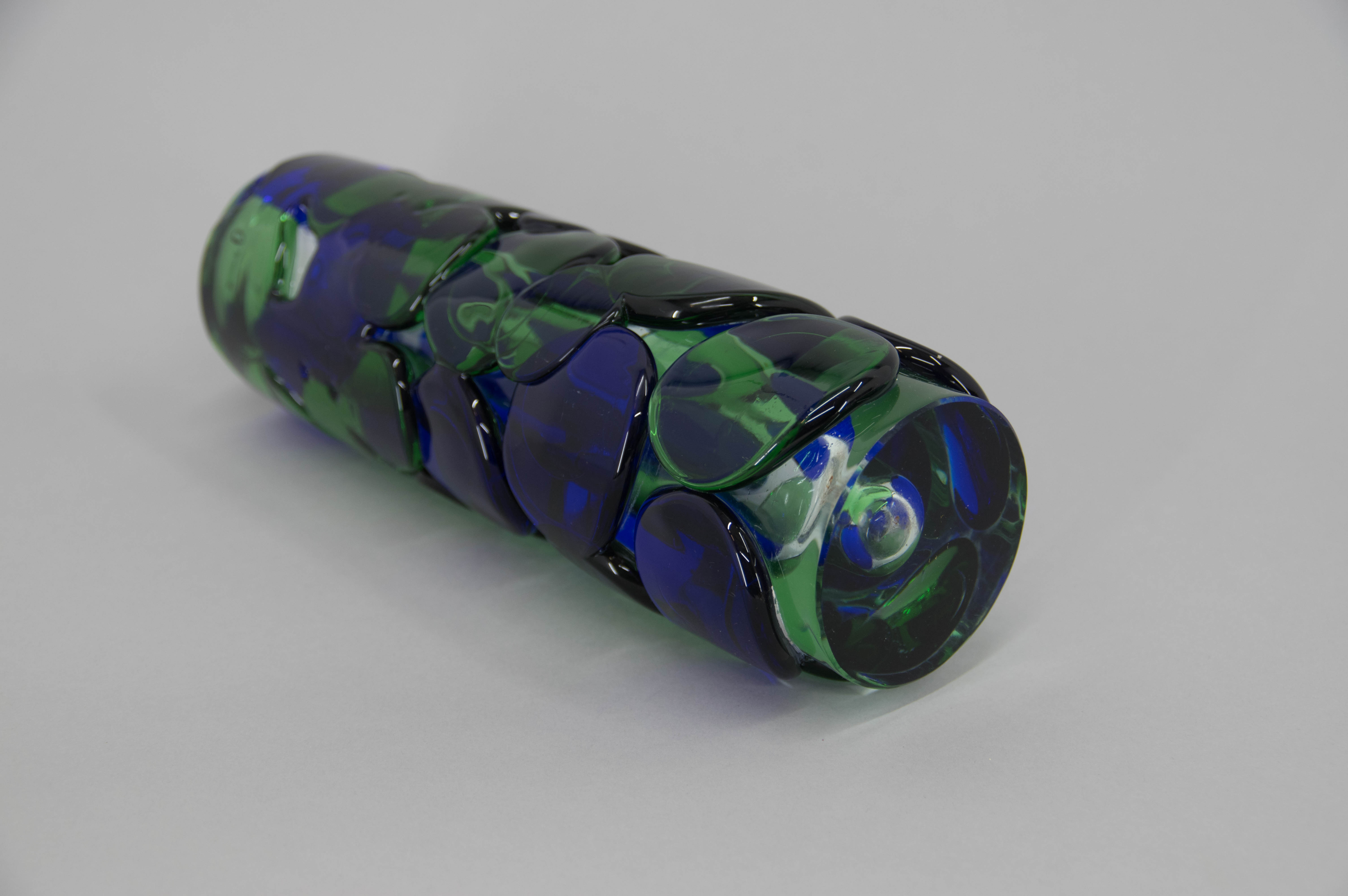 Set of Two Art Glass Vases by Jaroslav Svoboda, circa 1980