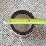 Glazed ceramic vase with geometric and cross patterns