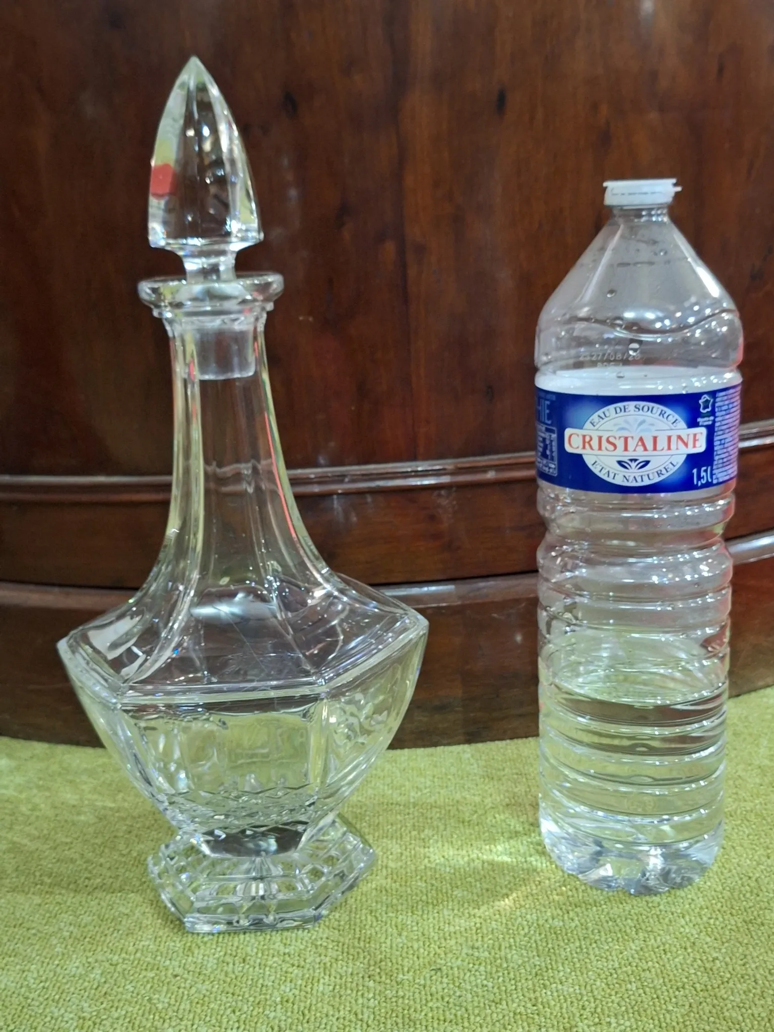 Crystal wine carafe