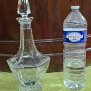 Crystal wine carafe