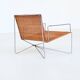 Pair of lounge chairs steel and rattan Gelderland The Netherlands 1964