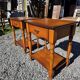 Pair of cherry wood bedside tables from the mid-20th century.