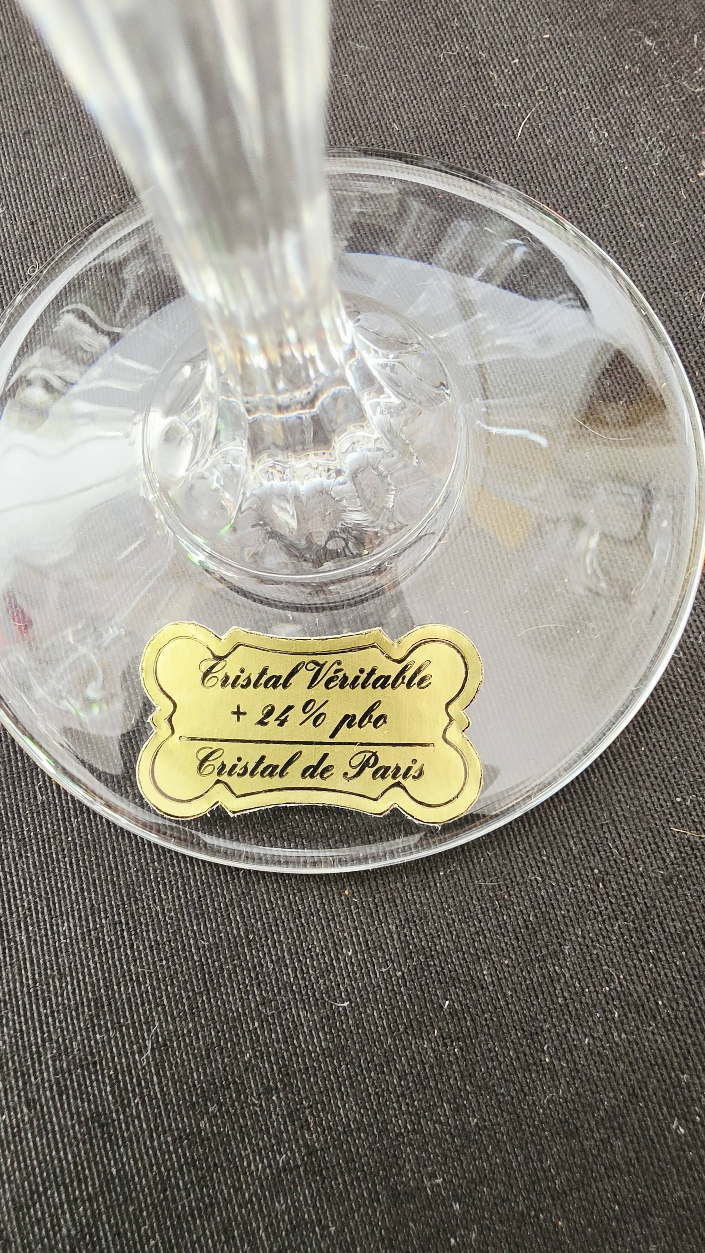 Lot exclusif de 18 verres authentiques en cristal de Lorraine Paris (+24 %