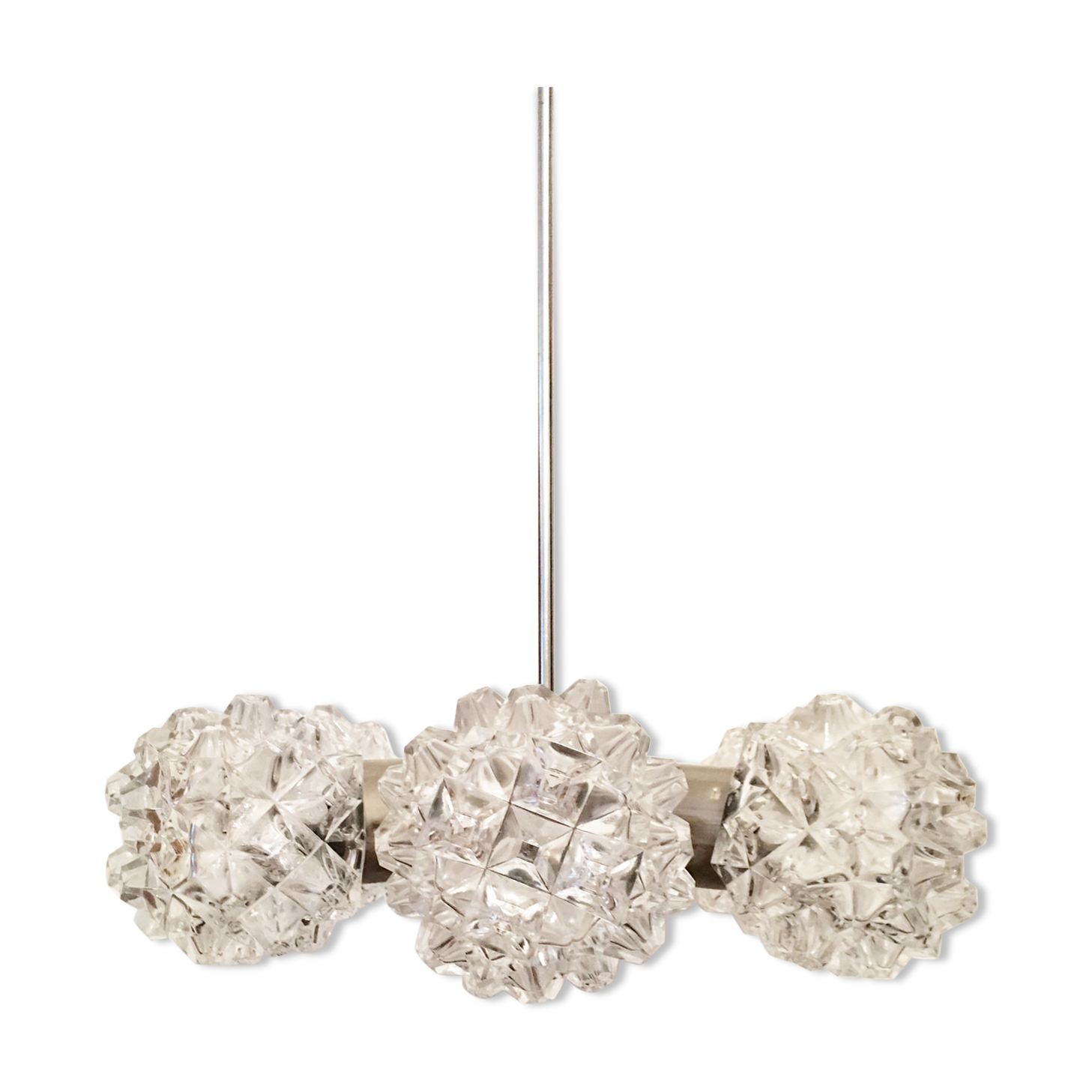 Brutalist Chandelier from Kamenicky Senov, 1960s