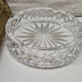 Chiseled glass ashtray