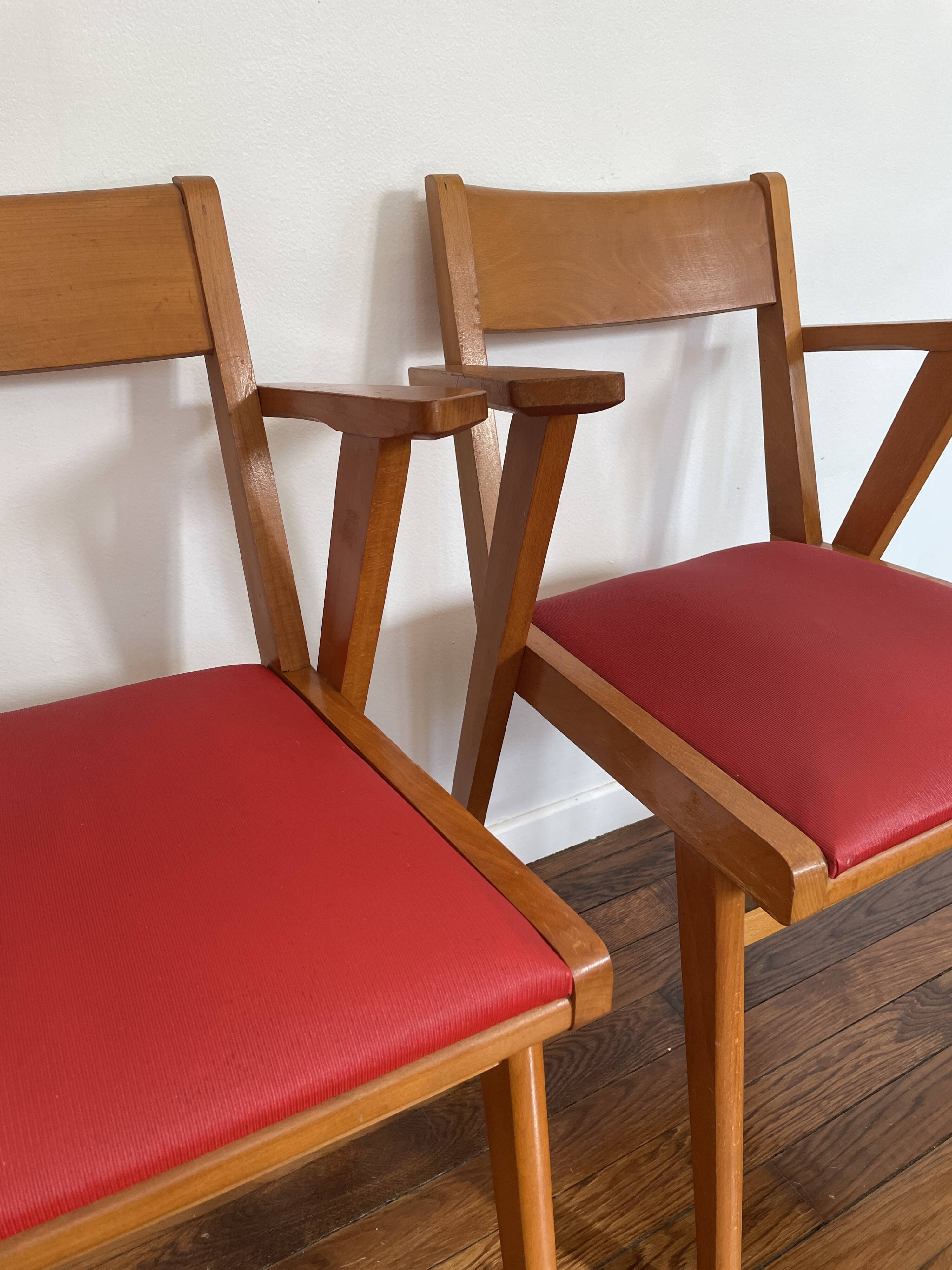 Set of 2 Vintage Armchairs