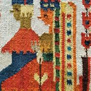 Tapisserie kilim fait main artisanat polonais années 70