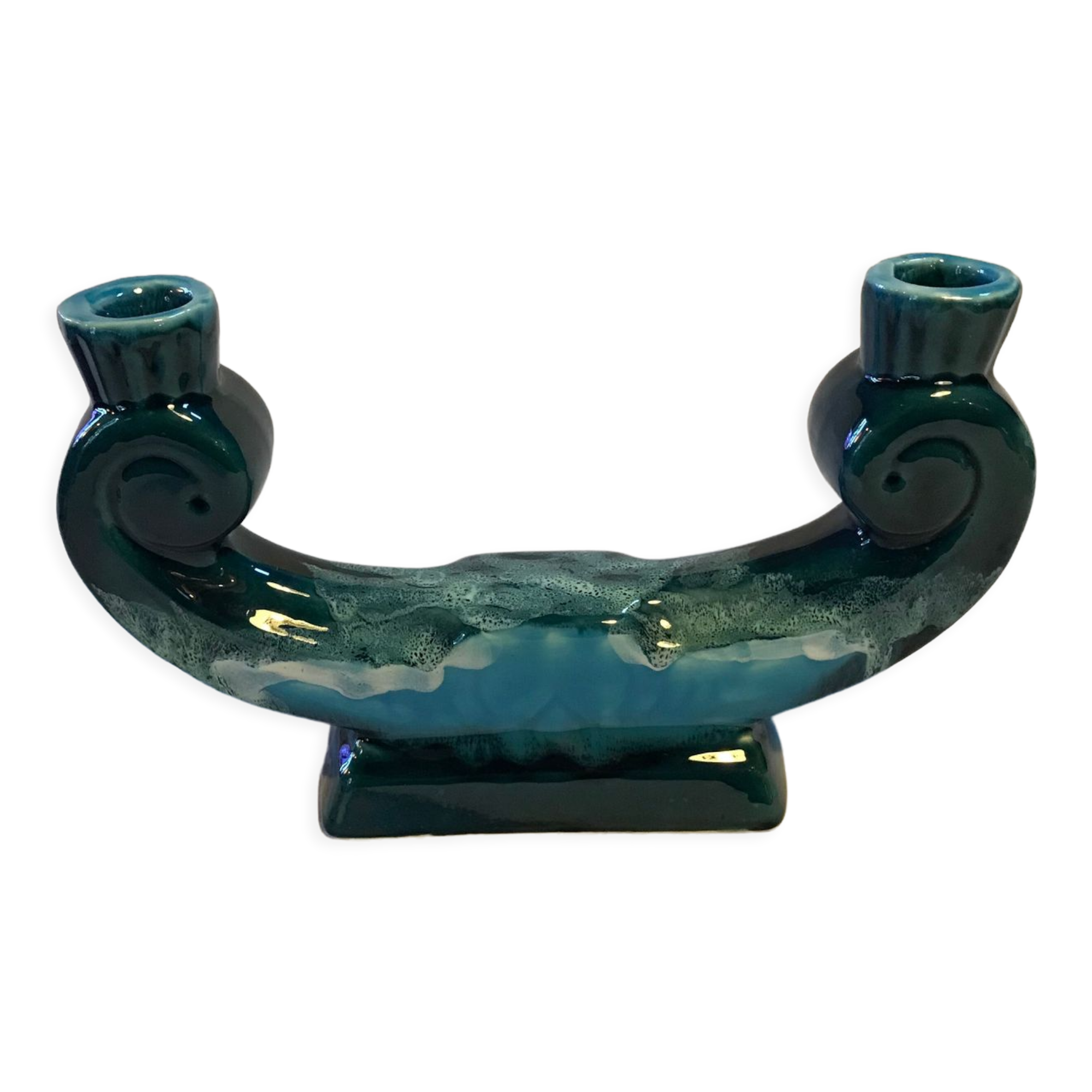 Double ceramic candle holder