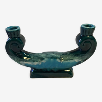 Double ceramic candle holder